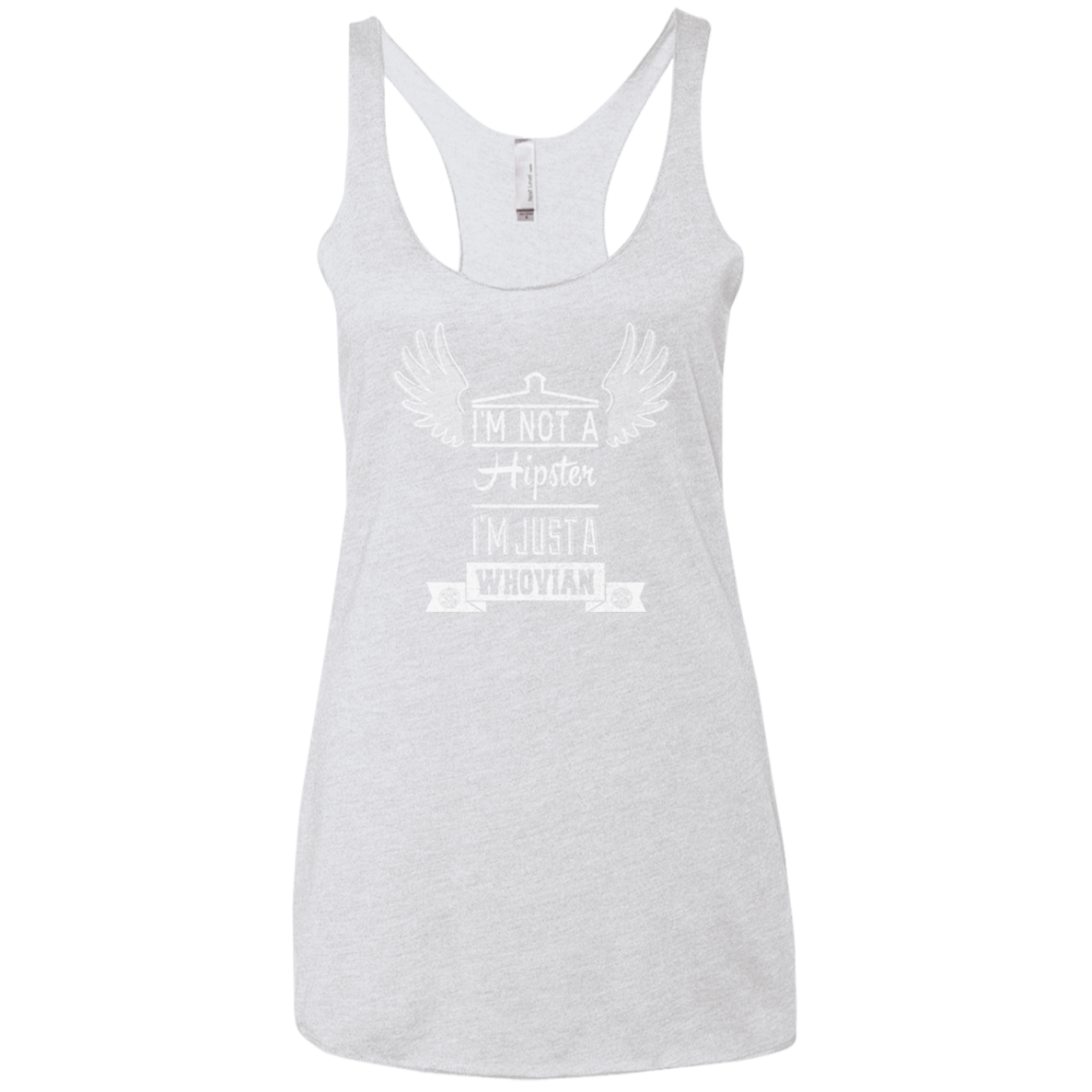 Whovian Hipster Women's Triblend Racerback Tank