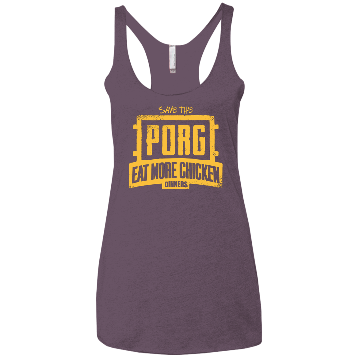 Eat More Chicken Women's Triblend Racerback Tank