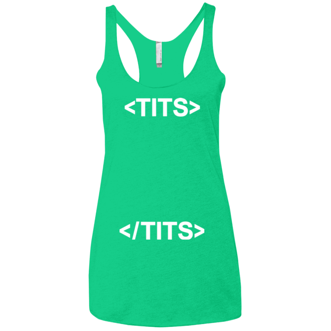 Tits Women's Triblend Racerback Tank