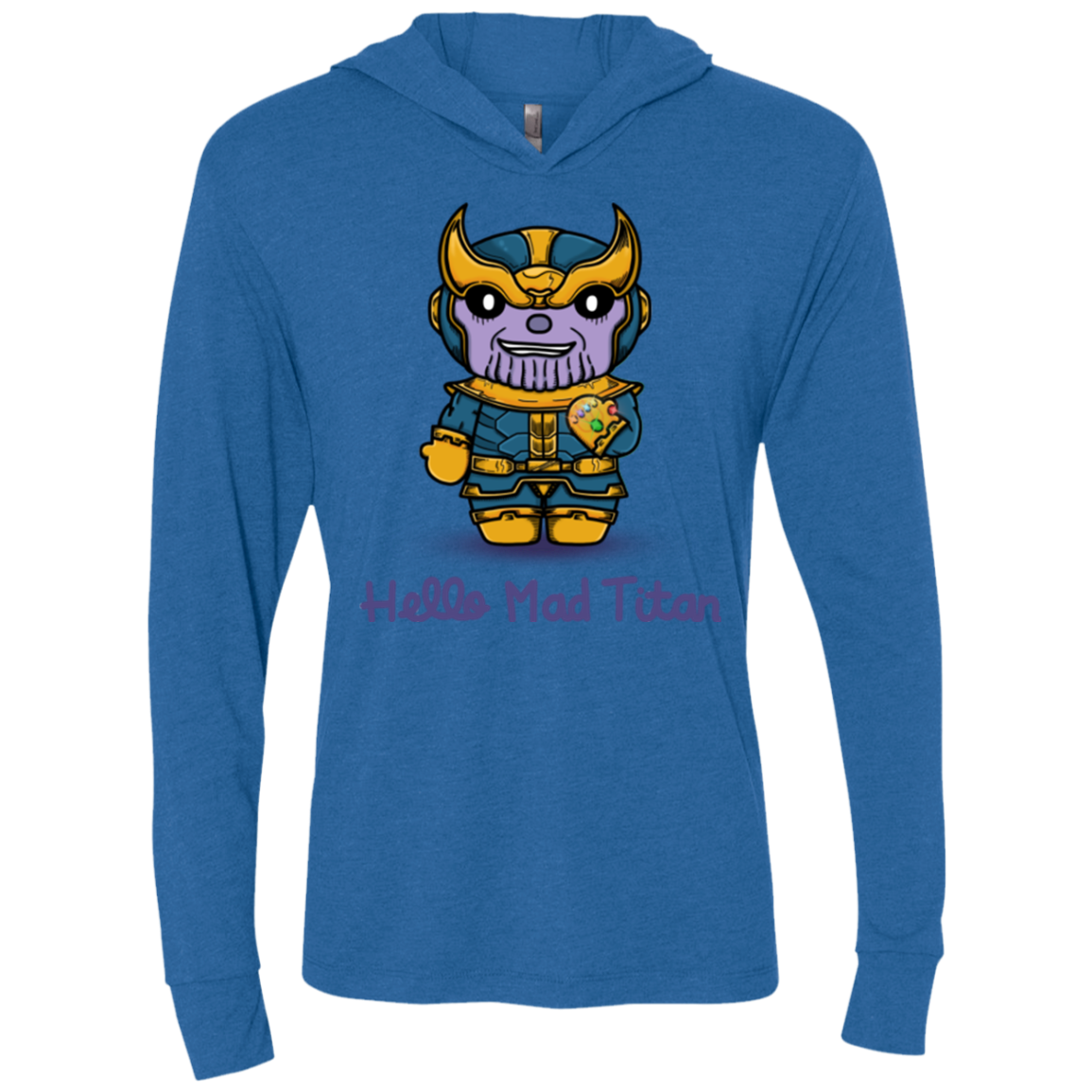 Hello Mad Titan Triblend Long Sleeve Hoodie Tee