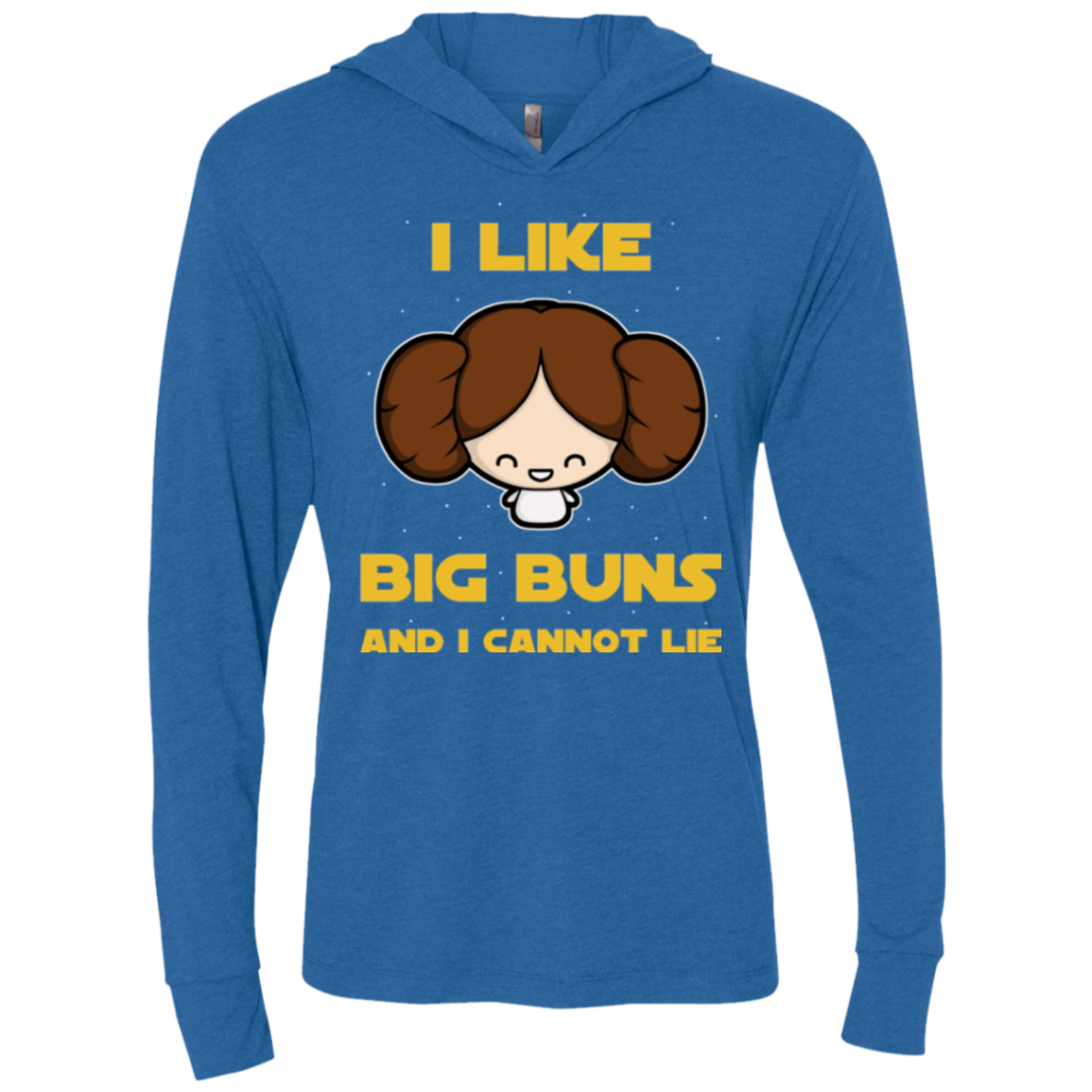 I Like Big Buns Triblend Long Sleeve Hoodie Tee