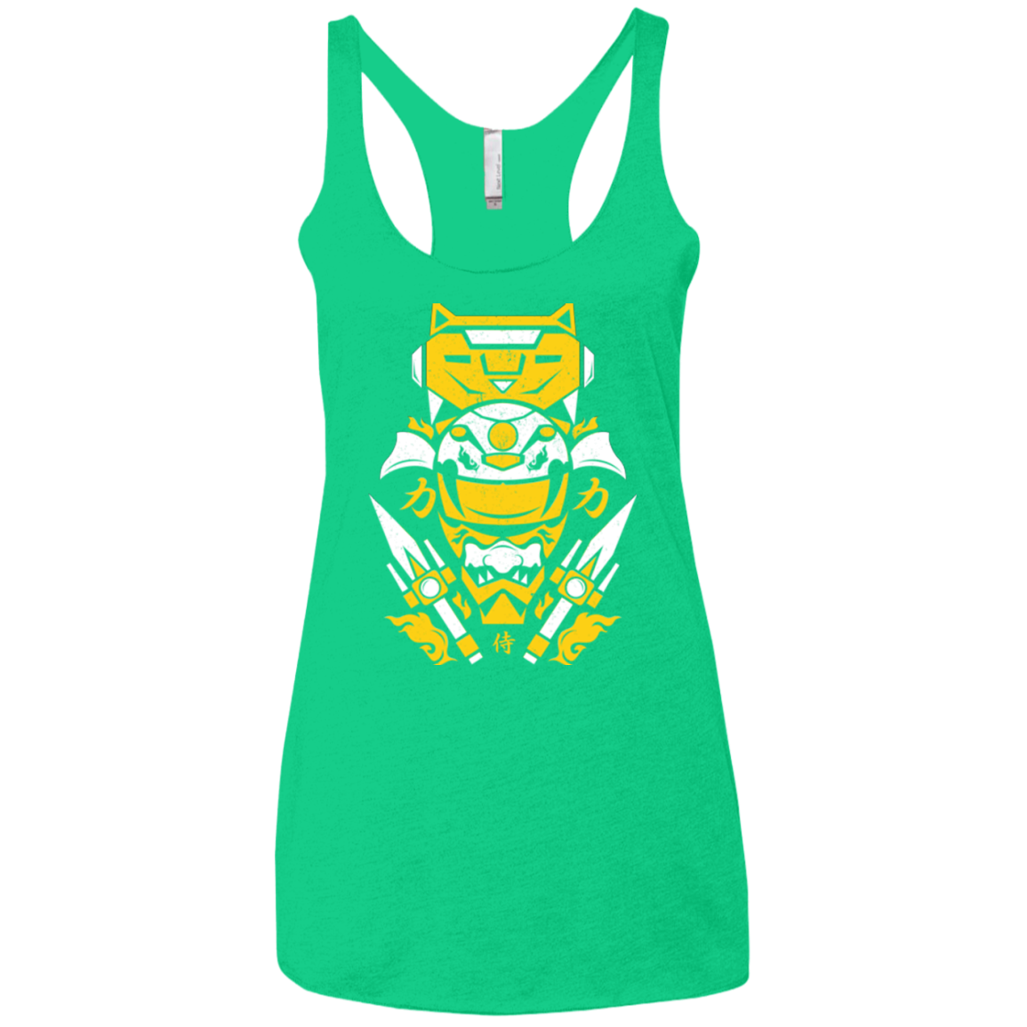 Yellow Ranger Women's Triblend Racerback Tank