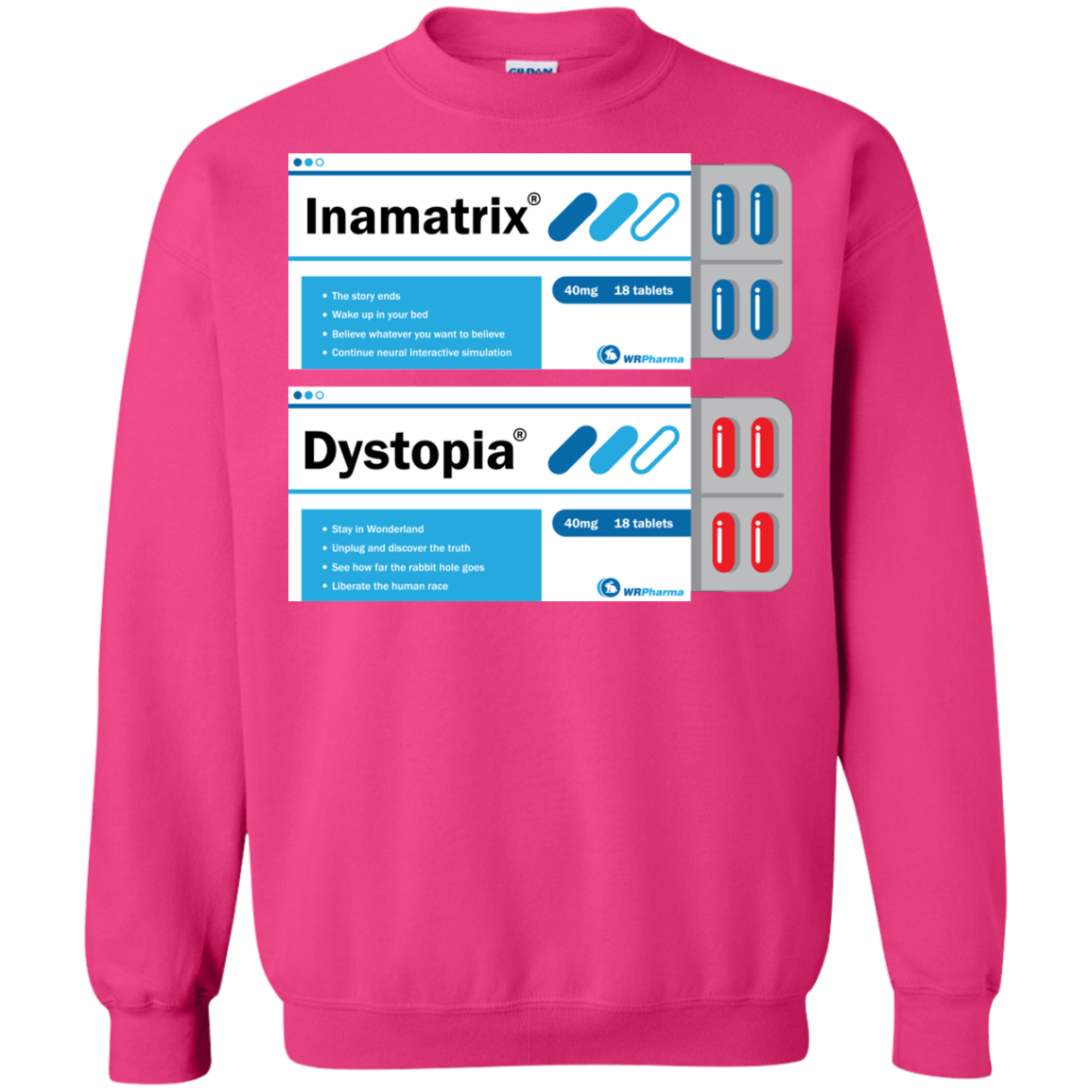 Red or Blue Crewneck Sweatshirt