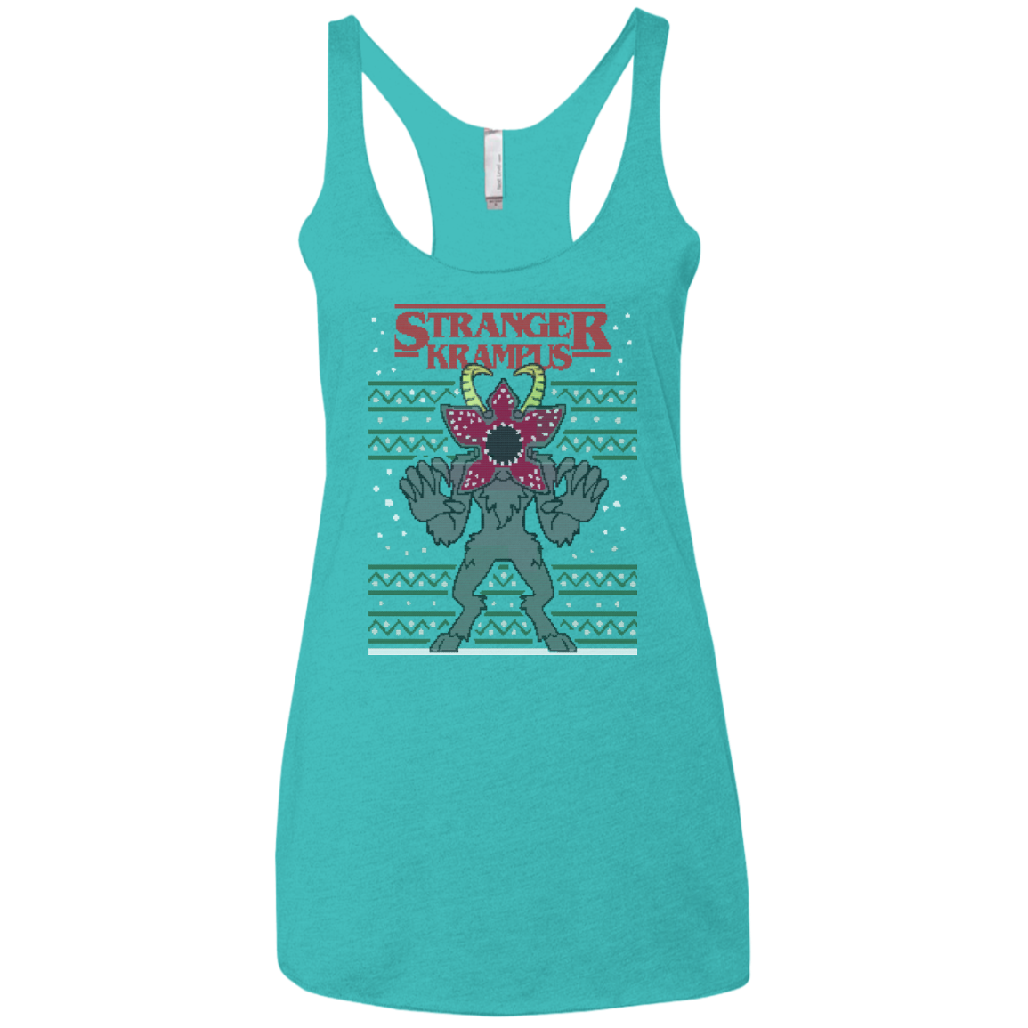 Stranger Krampus Women's Triblend Racerback Tank