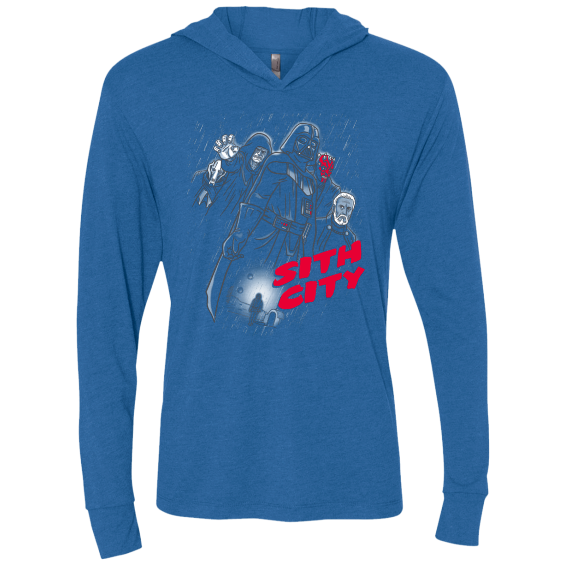 Sith city Triblend Long Sleeve Hoodie Tee
