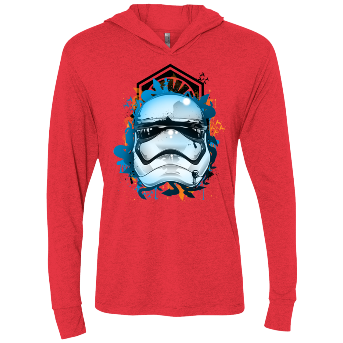 Troop style Triblend Long Sleeve Hoodie Tee