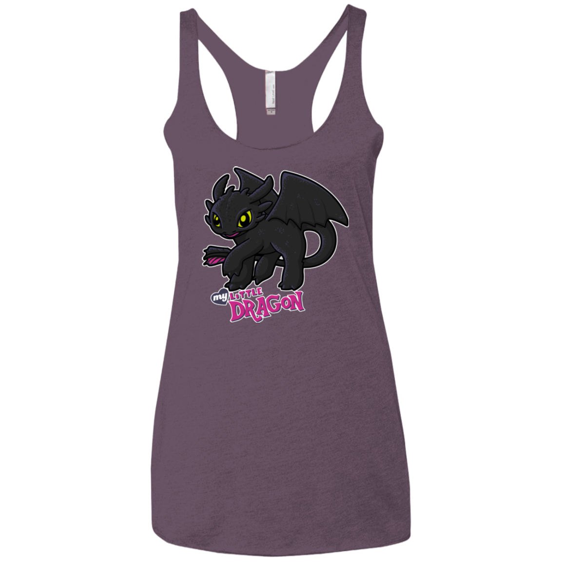 MY LITTLE DRAGON Women's Triblend Racerback Tank