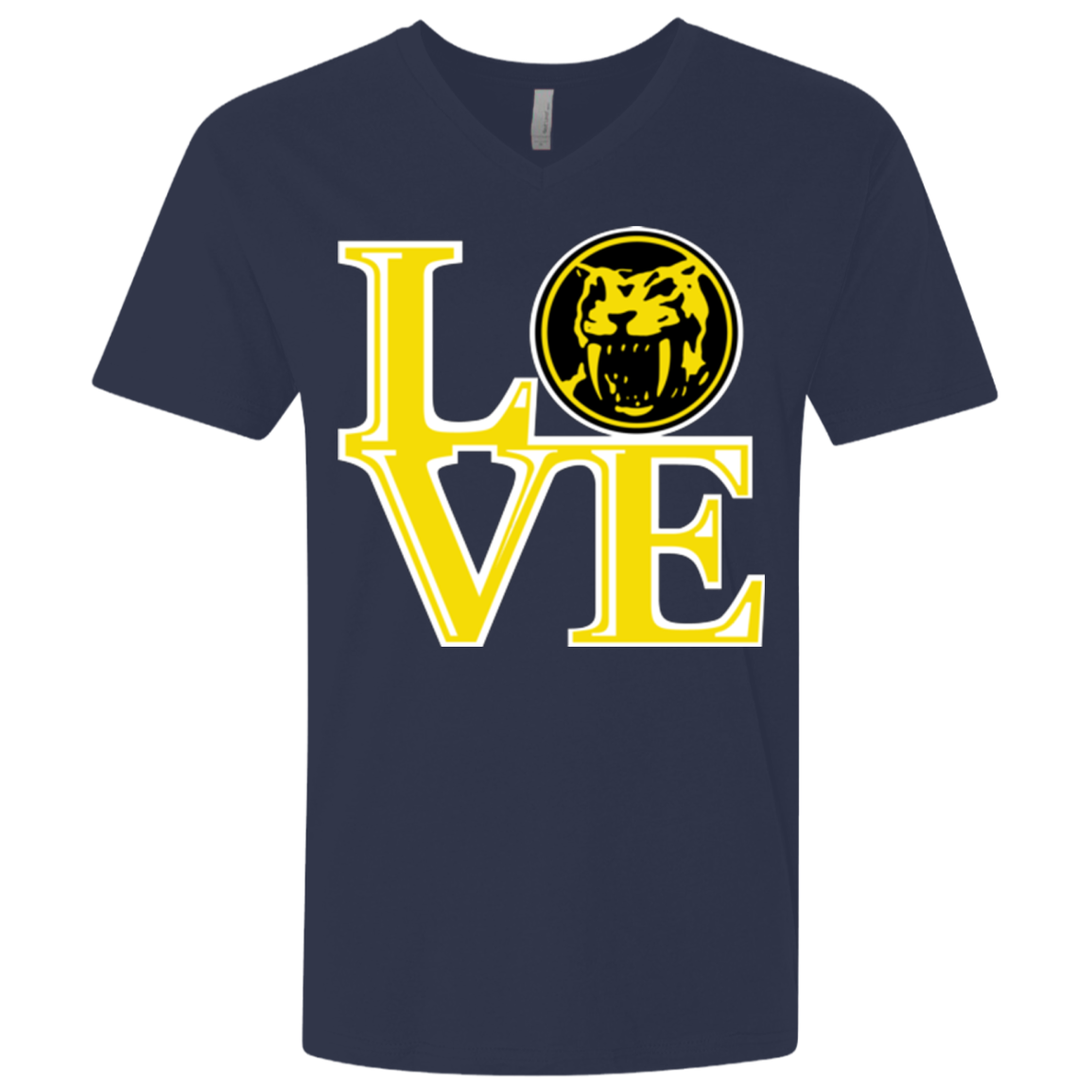 Yellow Ranger LOVE Men's Premium V-Neck