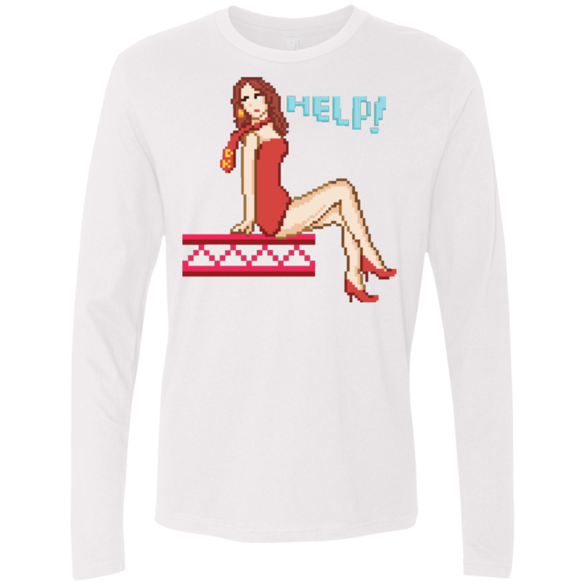 Pixel Pinup Pauline Men's Premium Long Sleeve