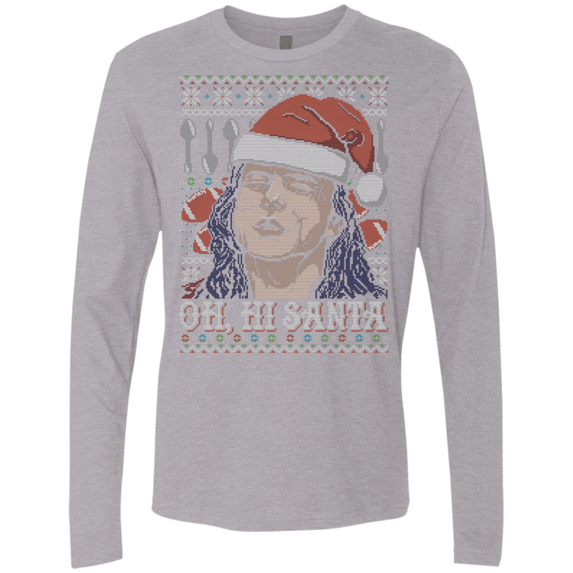 OH HI SANTA Men's Premium Long Sleeve