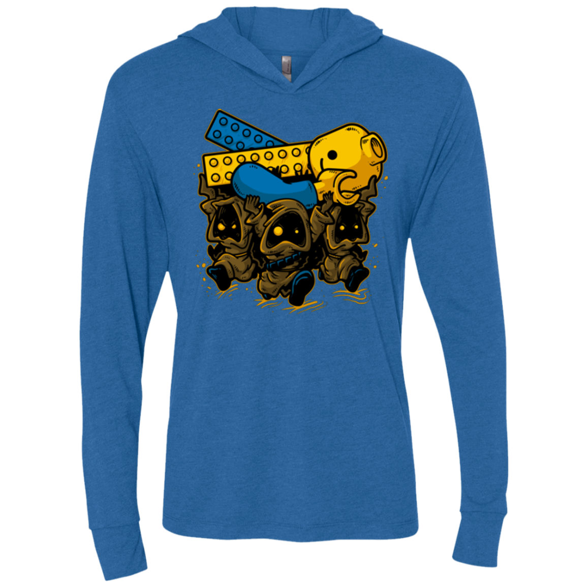 PLASTIC DEBRIS Triblend Long Sleeve Hoodie Tee