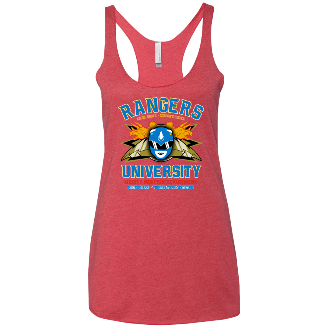 Rangers U Blue Ranger Women's Triblend Racerback Tank