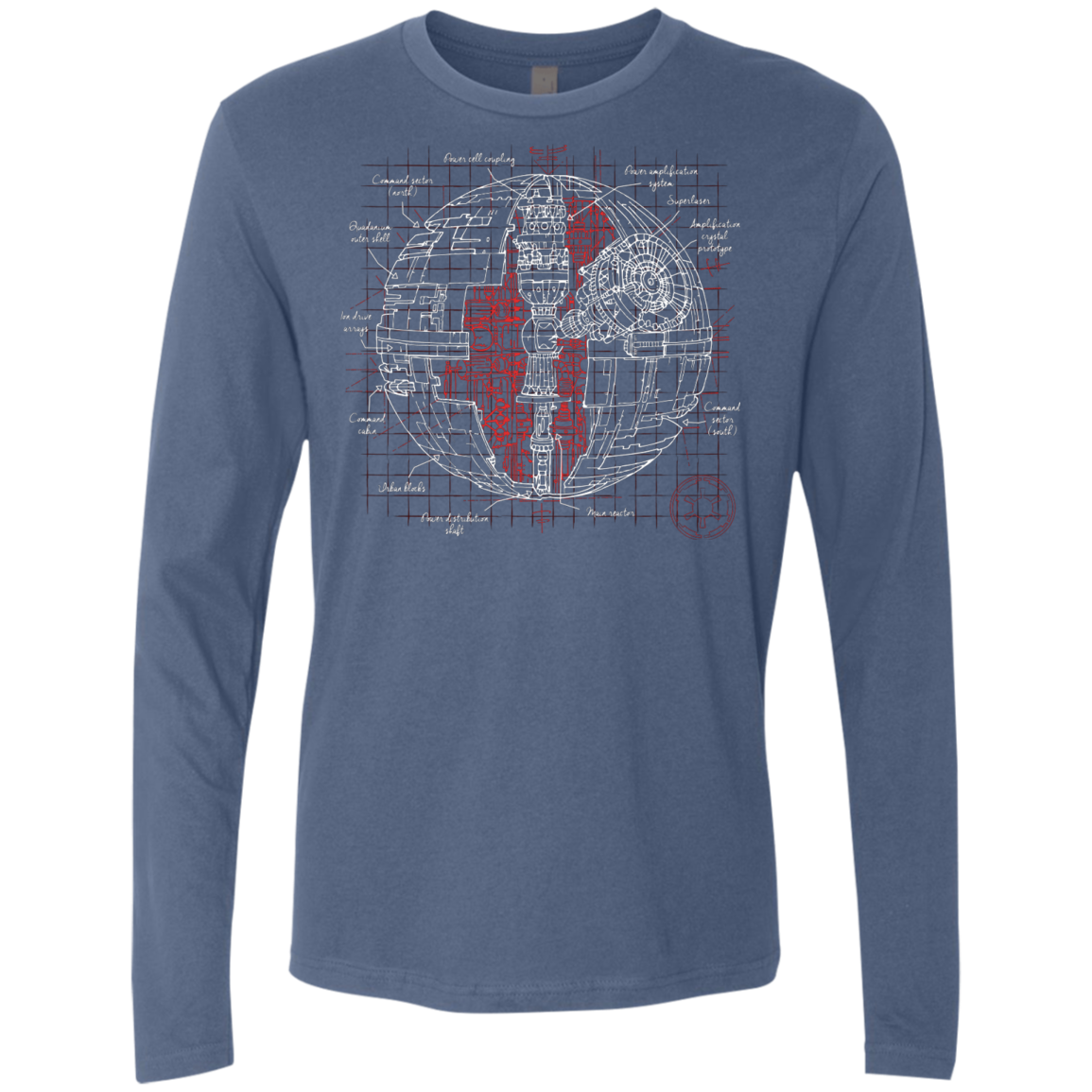 Death Star Plan Men's Premium Long Sleeve