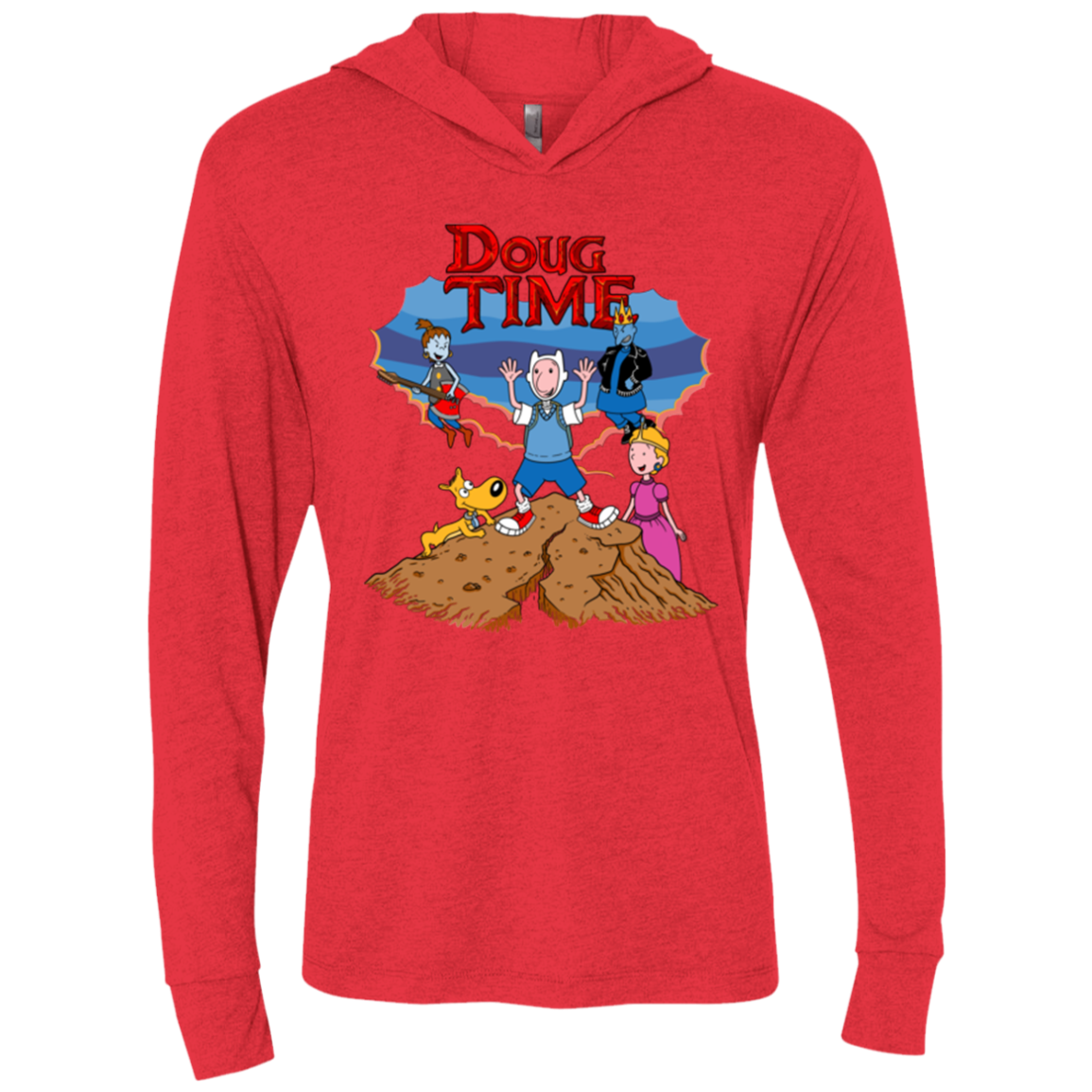 Doug Time Triblend Long Sleeve Hoodie Tee
