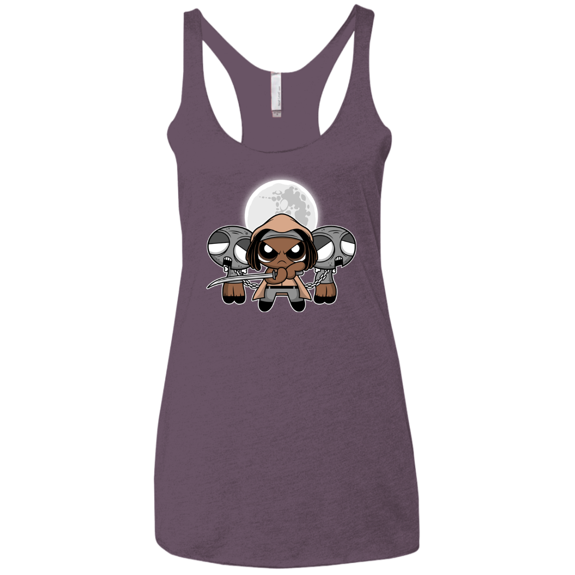 SHUFFLE AND SLICE AND NOT VERY NICE Women's Triblend Racerback Tank