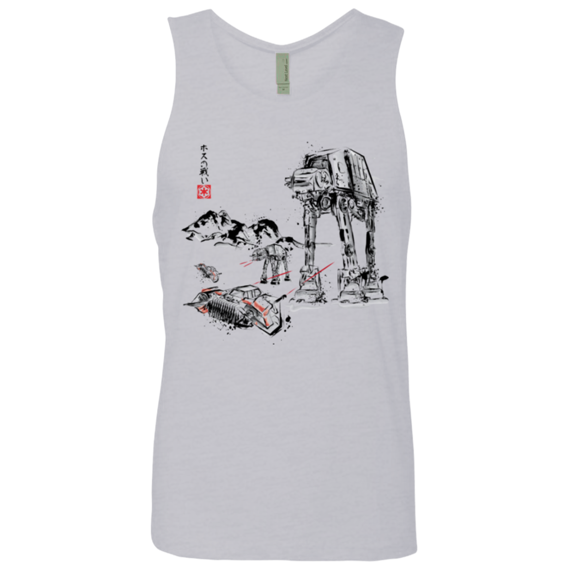 Battle in the Snow Sumi e Men's Premium Tank Top
