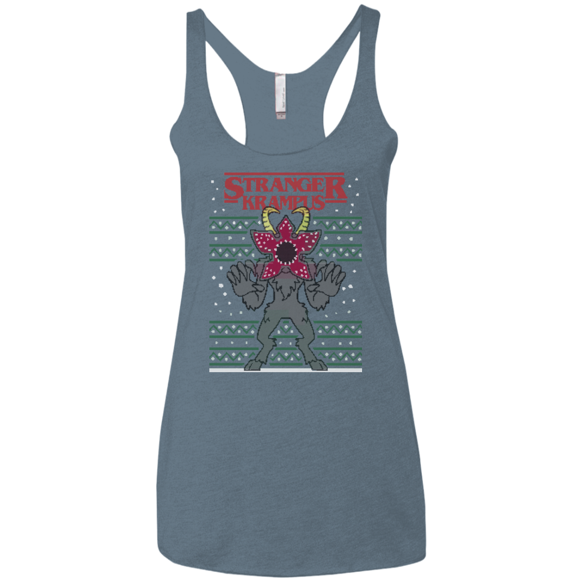 Stranger Krampus Women's Triblend Racerback Tank