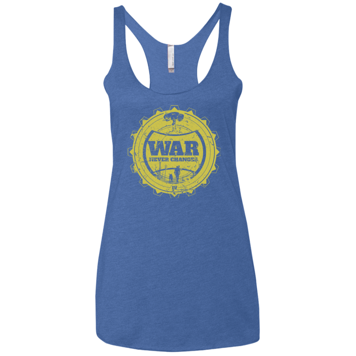 War never changes (2) Women's Triblend Racerback Tank