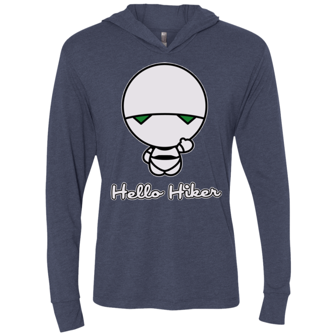 Hello Hiker Triblend Long Sleeve Hoodie Tee