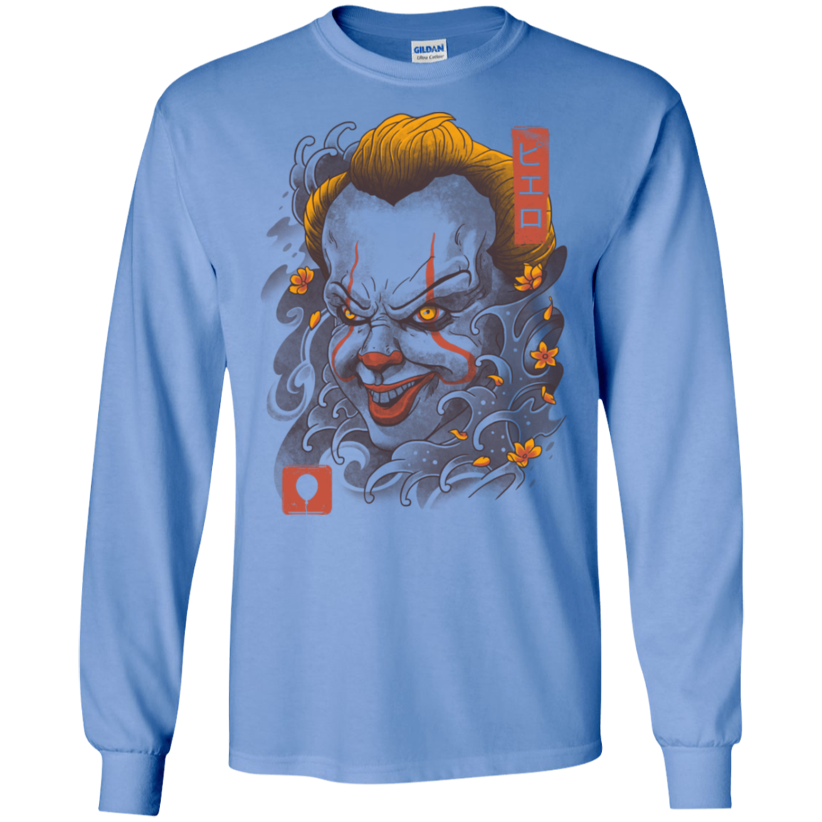 Oni Clown Mask Men's Long Sleeve T-Shirt