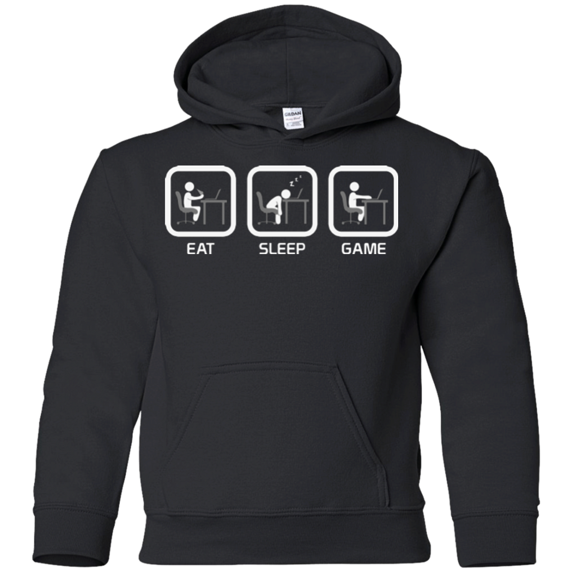 Eat Sleep Game PC Youth Hoodie