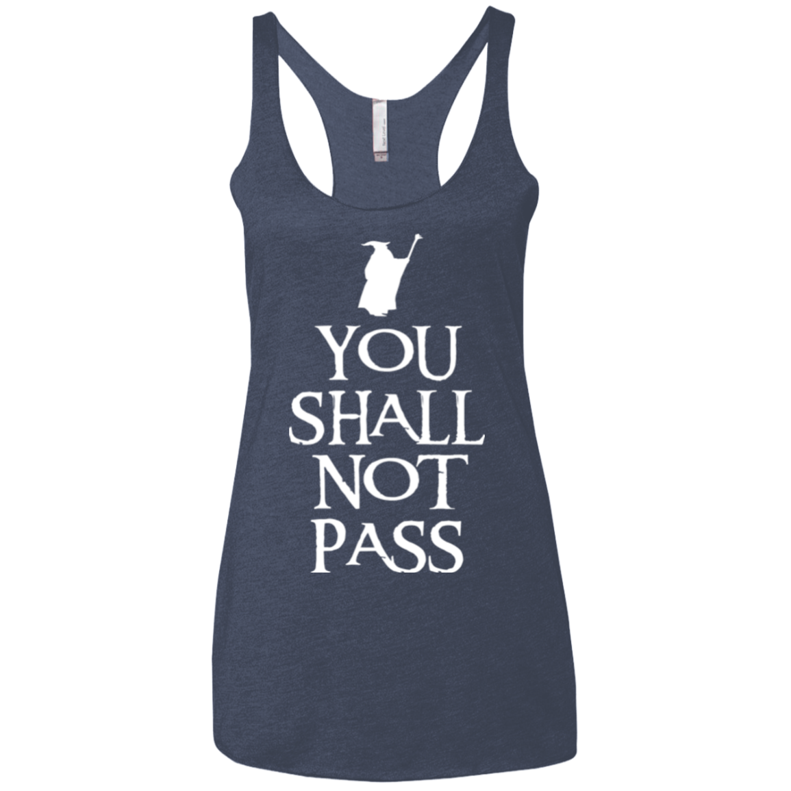 You shall not pass Women's Triblend Racerback Tank