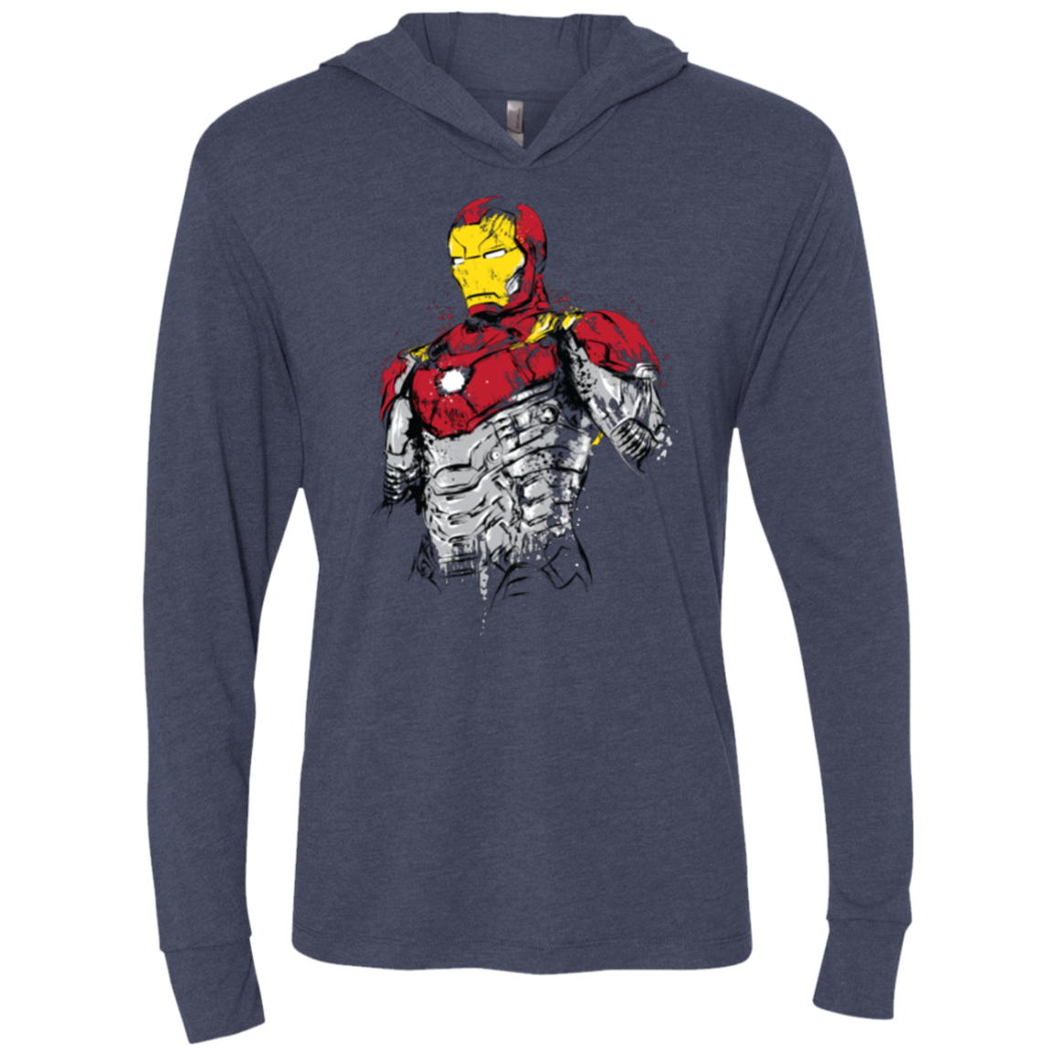 Ironman - Mark XLVII Armor Triblend Long Sleeve Hoodie Tee