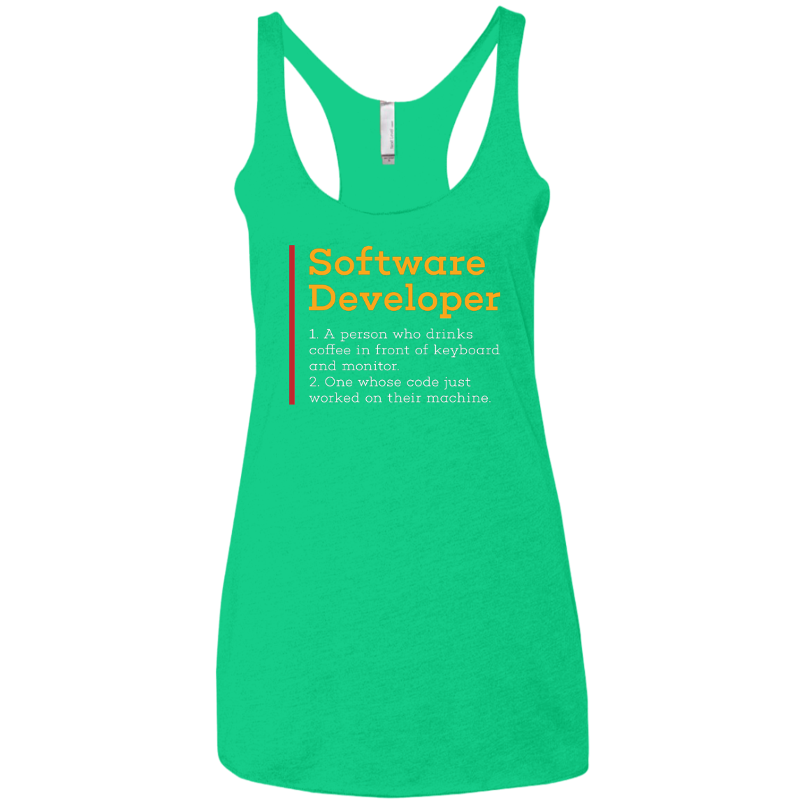 Software Developer Women's Triblend Racerback Tank