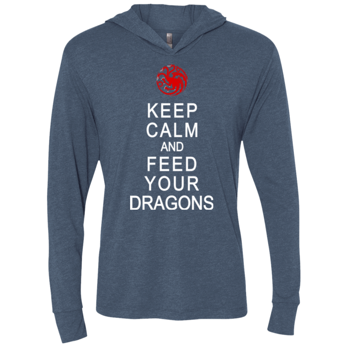 Feed dragons Triblend Long Sleeve Hoodie Tee