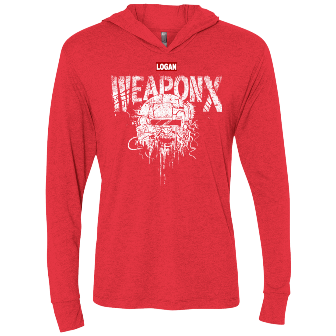 The Weapon Triblend Long Sleeve Hoodie Tee