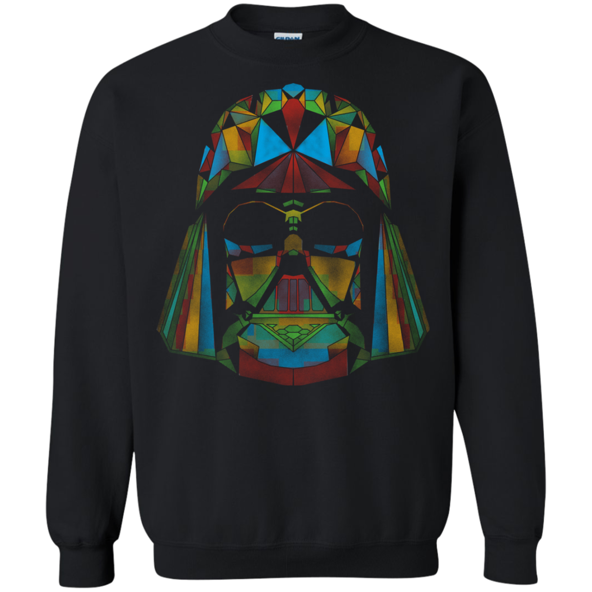 Kharmazero dark side of the polygons on black Crewneck Sweatshirt