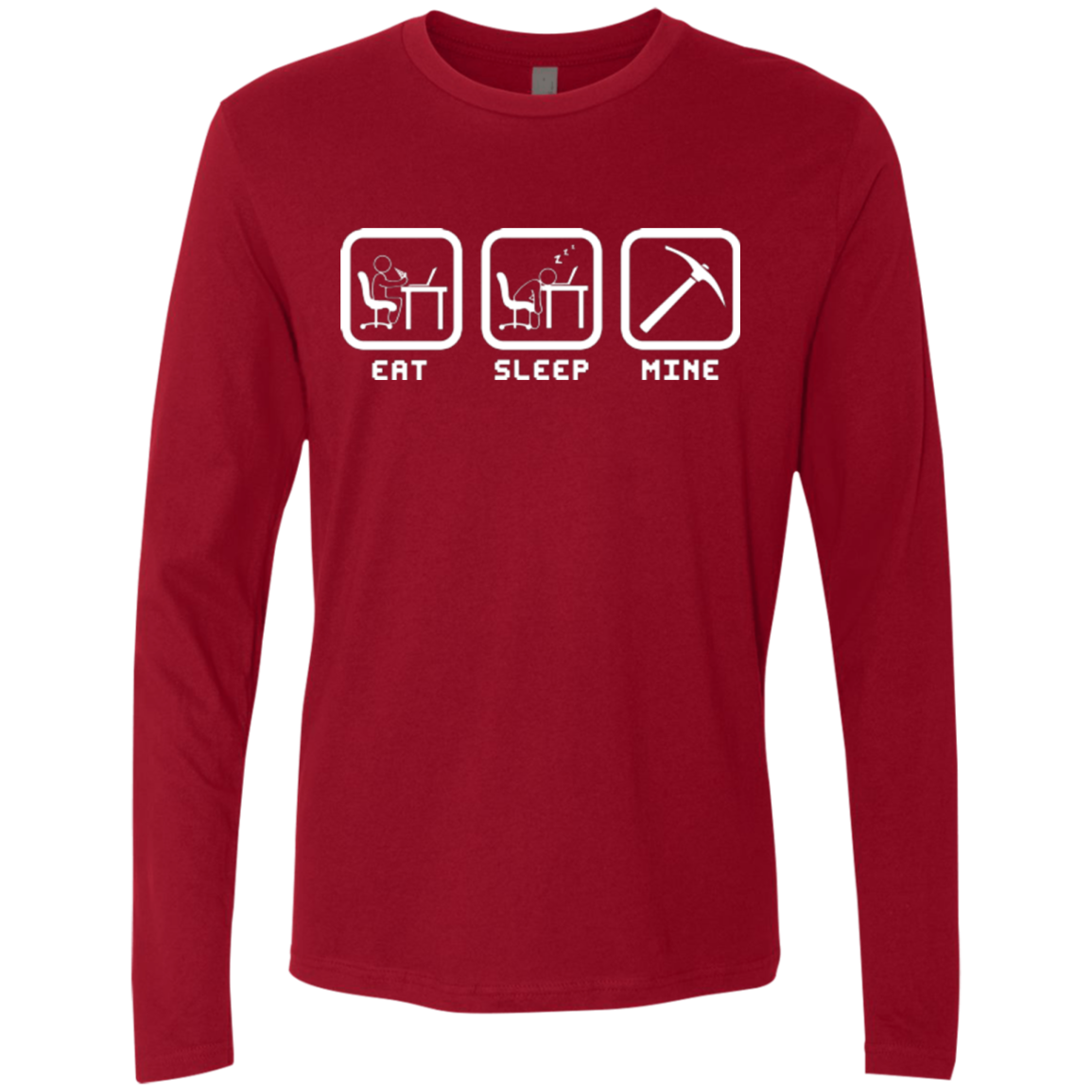 Eat Sleep Mine Men's Premium Long Sleeve