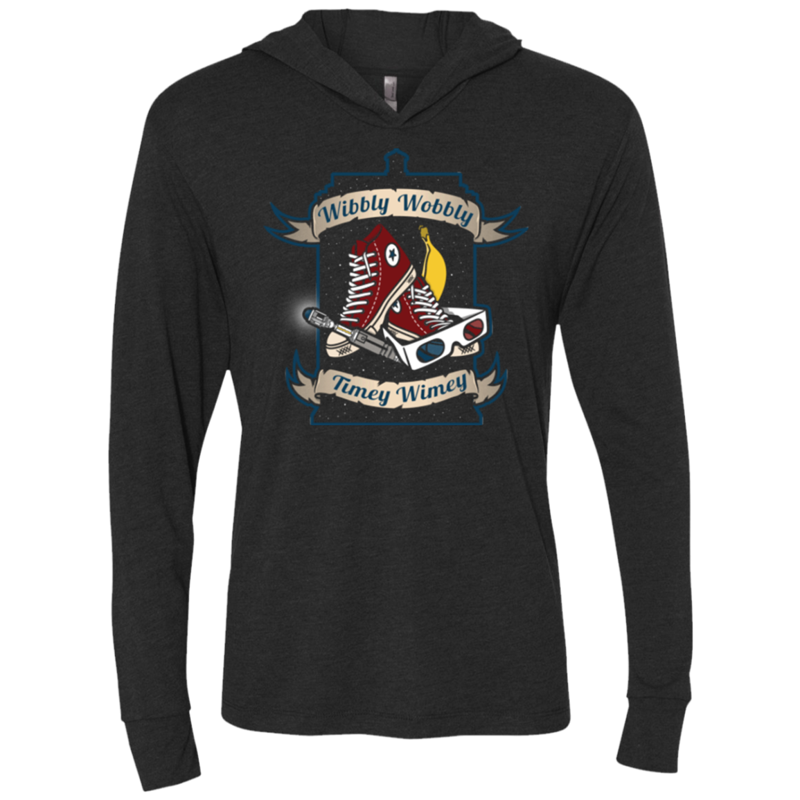 Tennant Timey Tools Triblend Long Sleeve Hoodie Tee