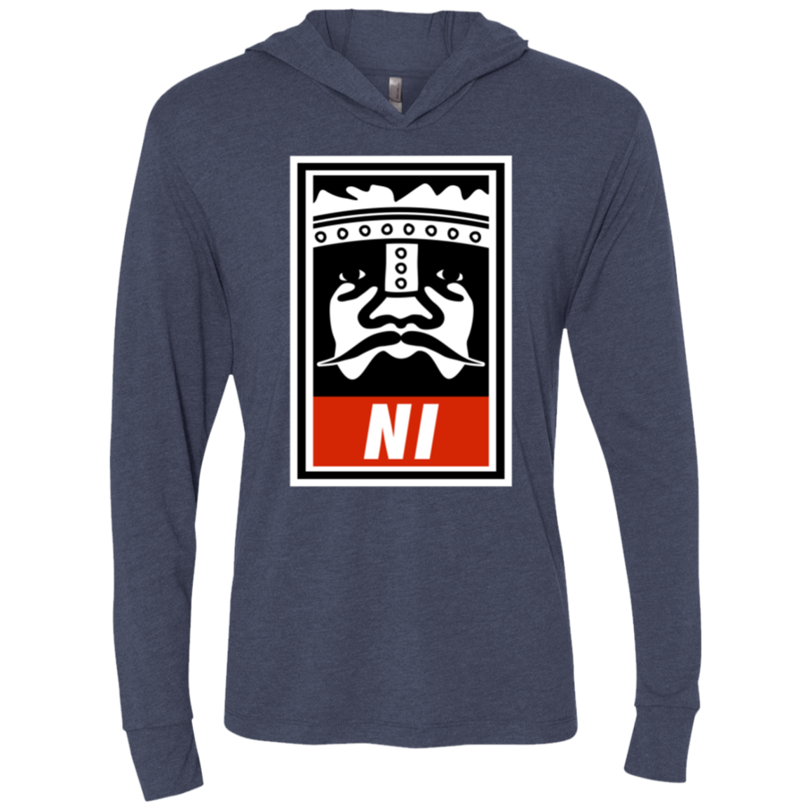 Niid to Obey Triblend Long Sleeve Hoodie Tee
