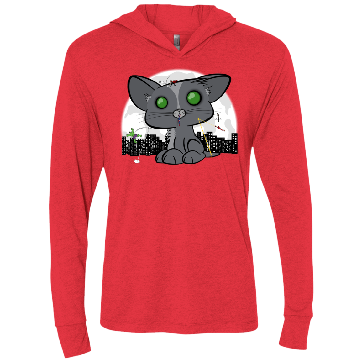 Felinity War Triblend Long Sleeve Hoodie Tee