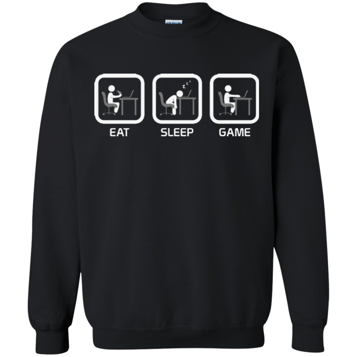 Eat Sleep Game PC Crewneck Sweatshirt