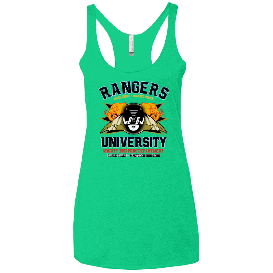 Rangers U Black Ranger Women's Triblend Racerback Tank