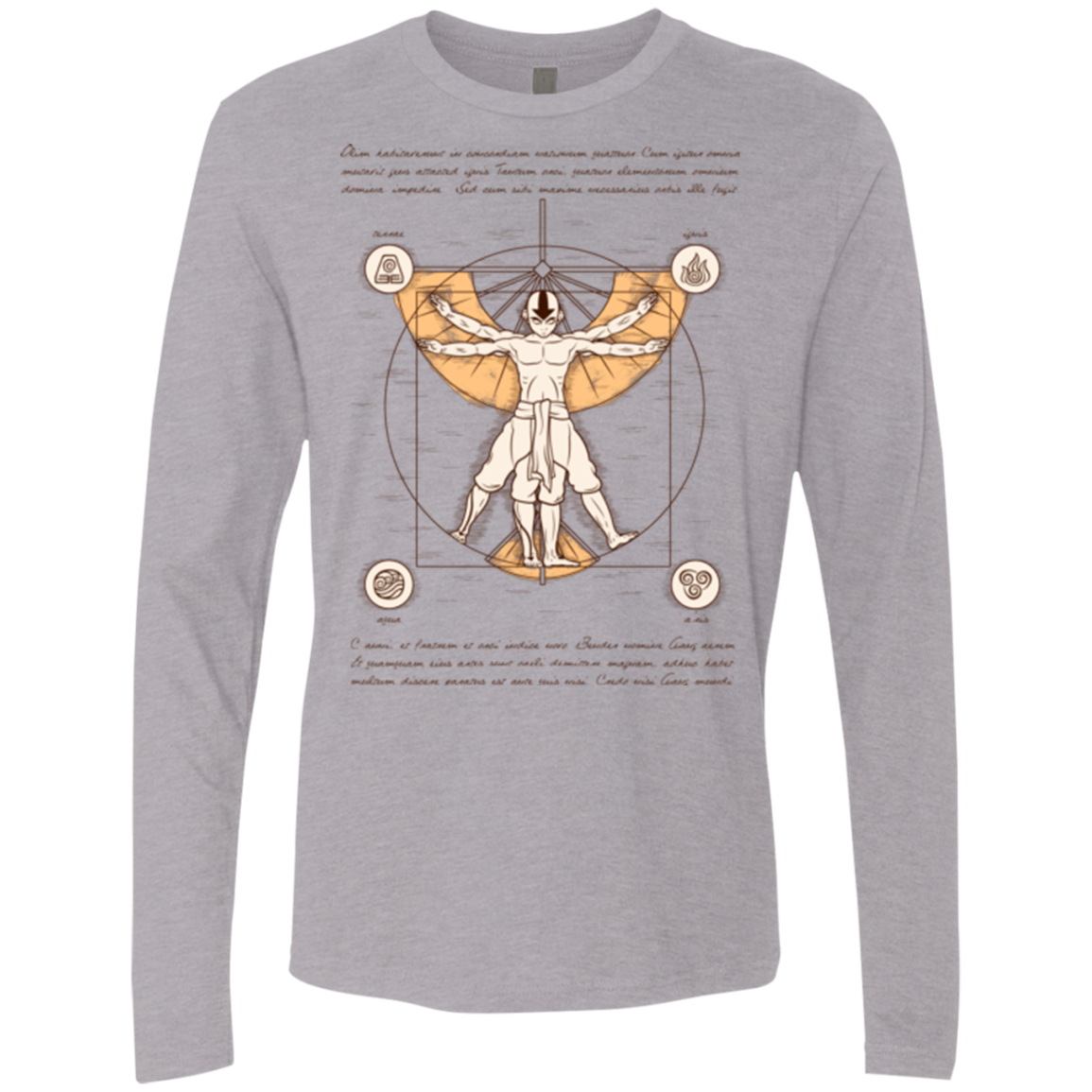 Vitruvian Aang (1) Men's Premium Long Sleeve