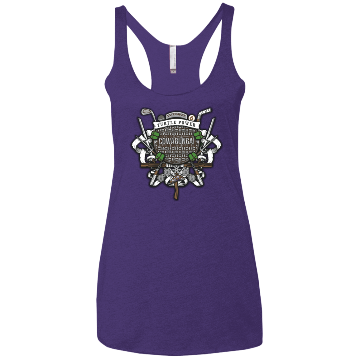 Turtle Power! Women's Triblend Racerback Tank