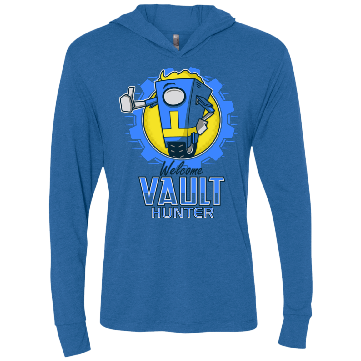Welcome Vault Hunter Triblend Long Sleeve Hoodie Tee