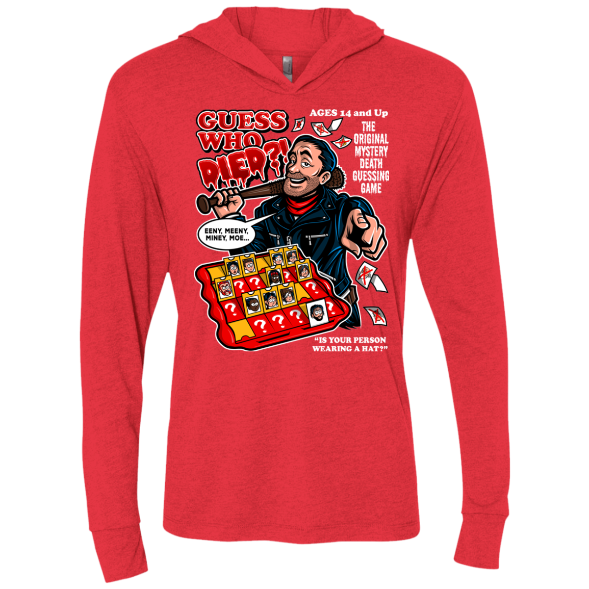 Guess who Died Triblend Long Sleeve Hoodie Tee