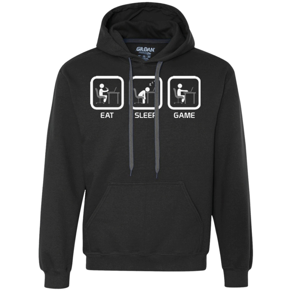 Eat Sleep Game PC Premium Fleece Hoodie