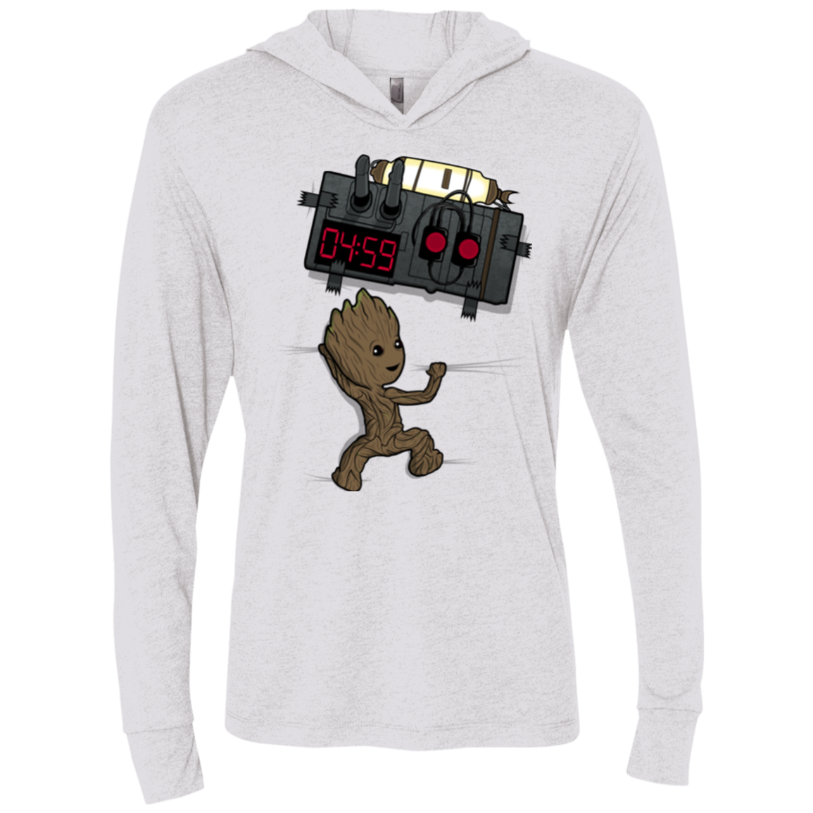 Bomb In Your Chest! Triblend Long Sleeve Hoodie Tee