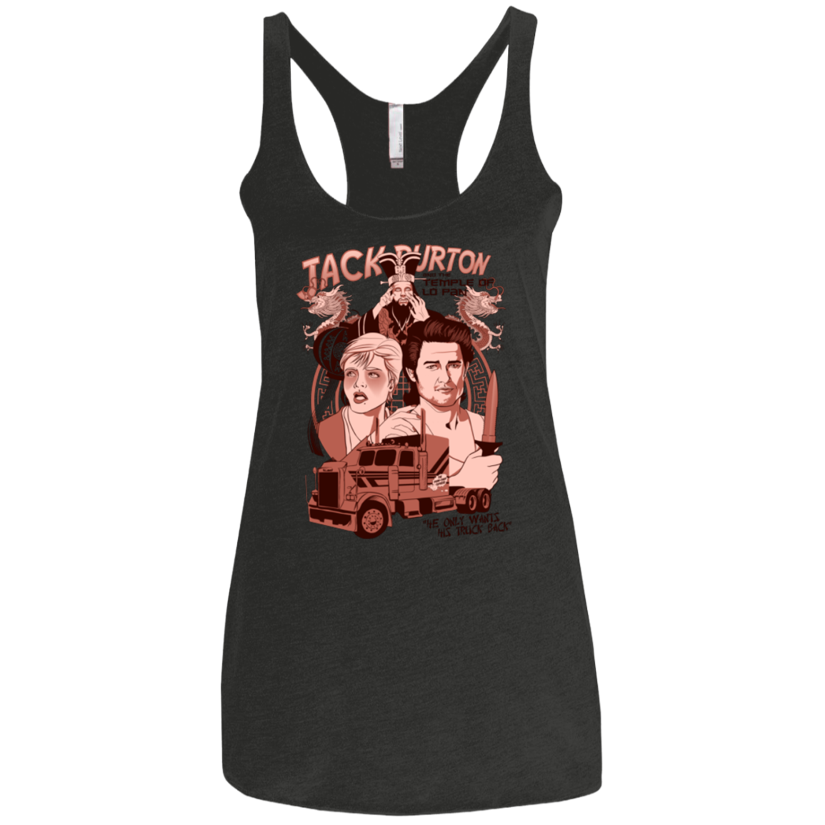 The Temple of Lo Pan Women's Triblend Racerback Tank