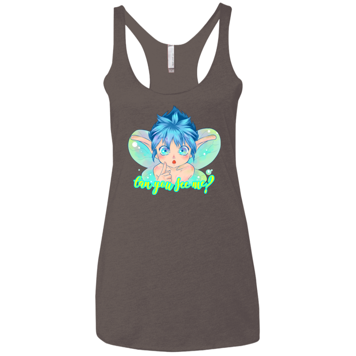 Can you see me Women's Triblend Racerback Tank