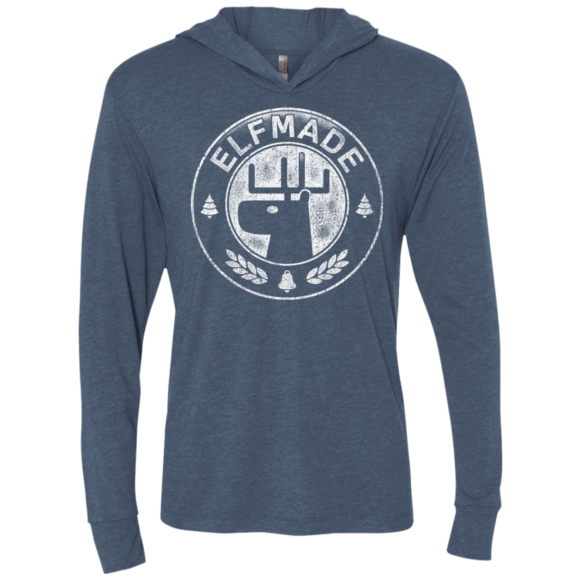 Elf Made Triblend Long Sleeve Hoodie Tee