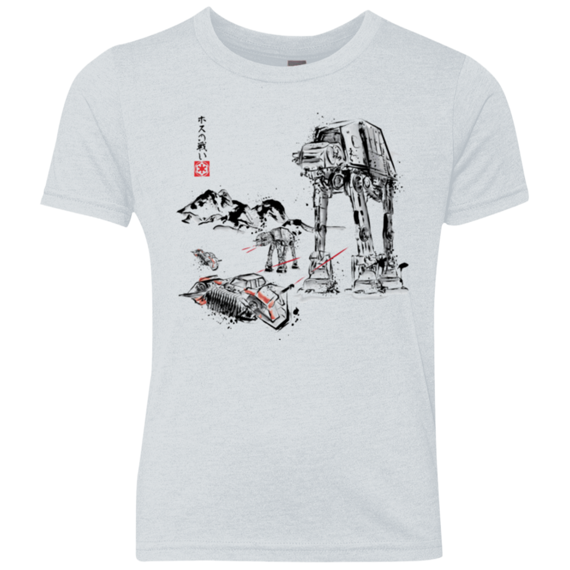 Battle in the Snow Sumi e Youth Triblend T-Shirt