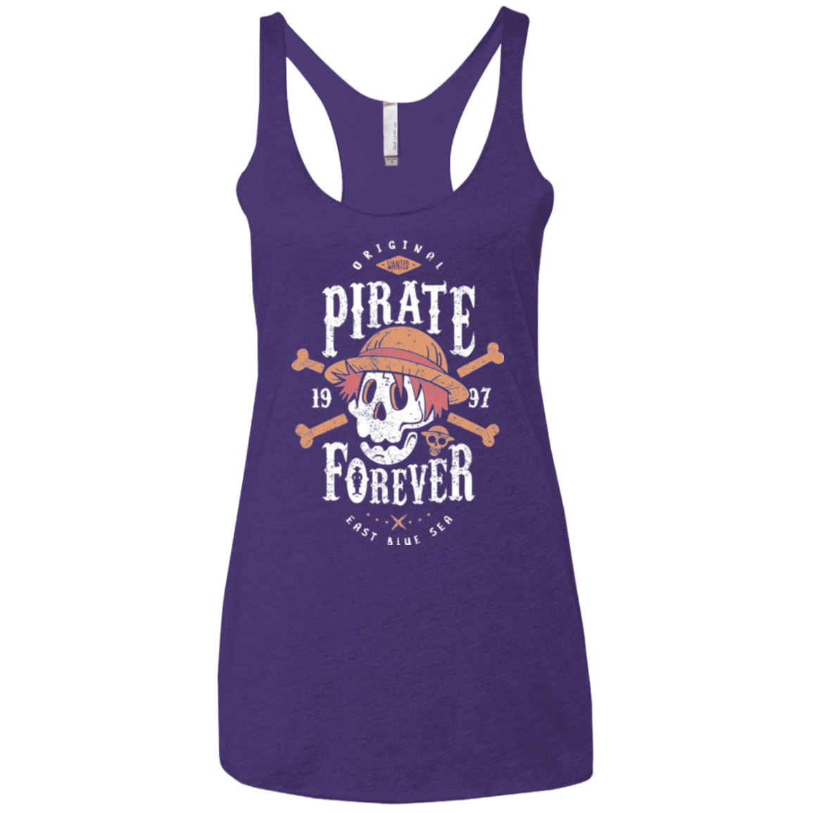 Wanted Pirate Forever Women's Triblend Racerback Tank