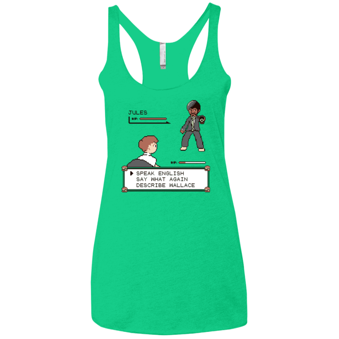 say what again Women's Triblend Racerback Tank