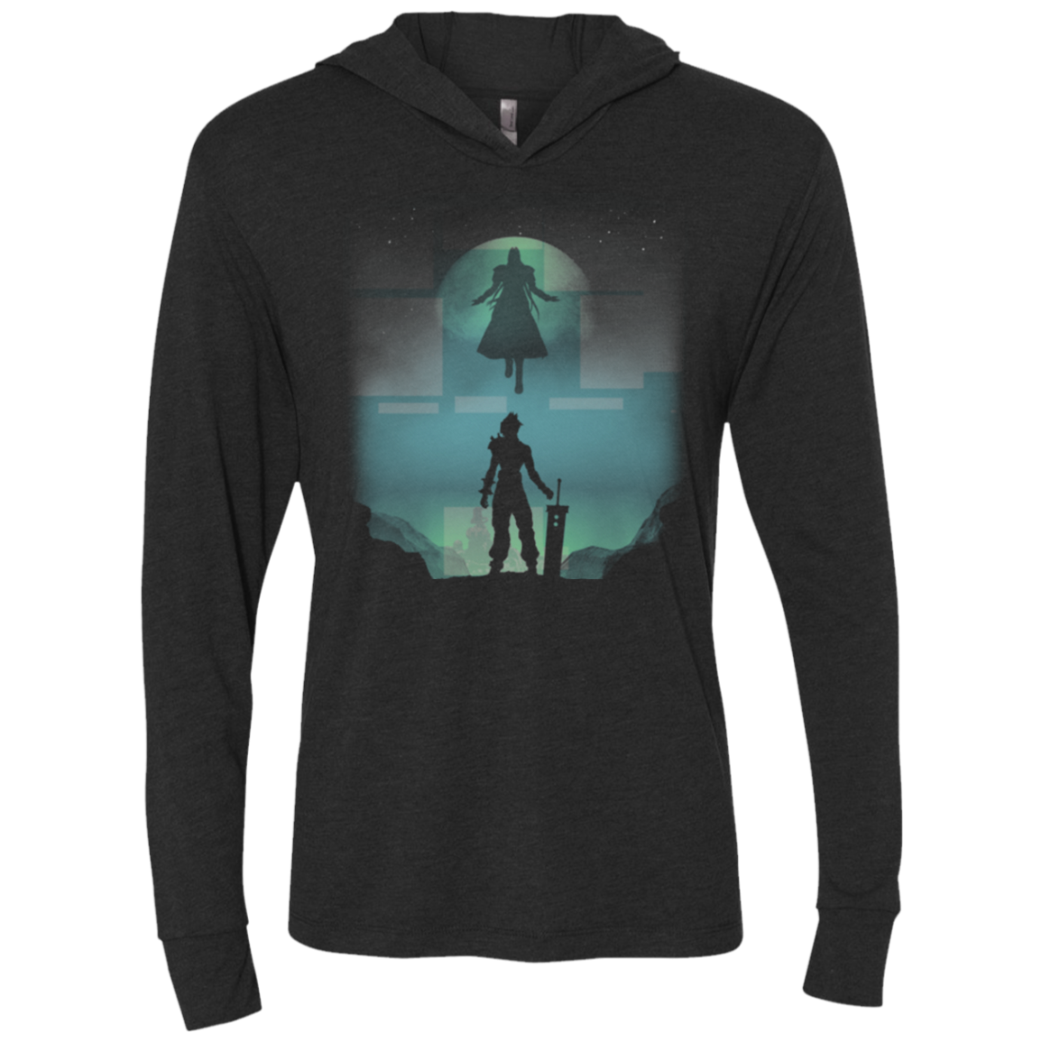 Raise your Sword Triblend Long Sleeve Hoodie Tee